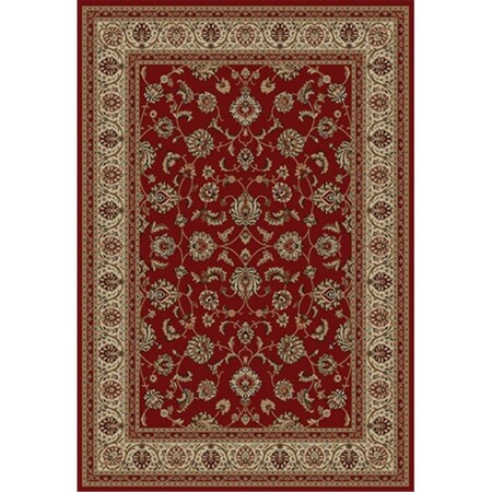 Perfectpillows Barclay Sarouk 3 ft. 11 in. x 5 ft. 3 in. Rectangular Area Rug in Red PE2427850